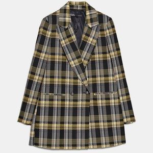 Black & Yellow Zara blazer longline XS
